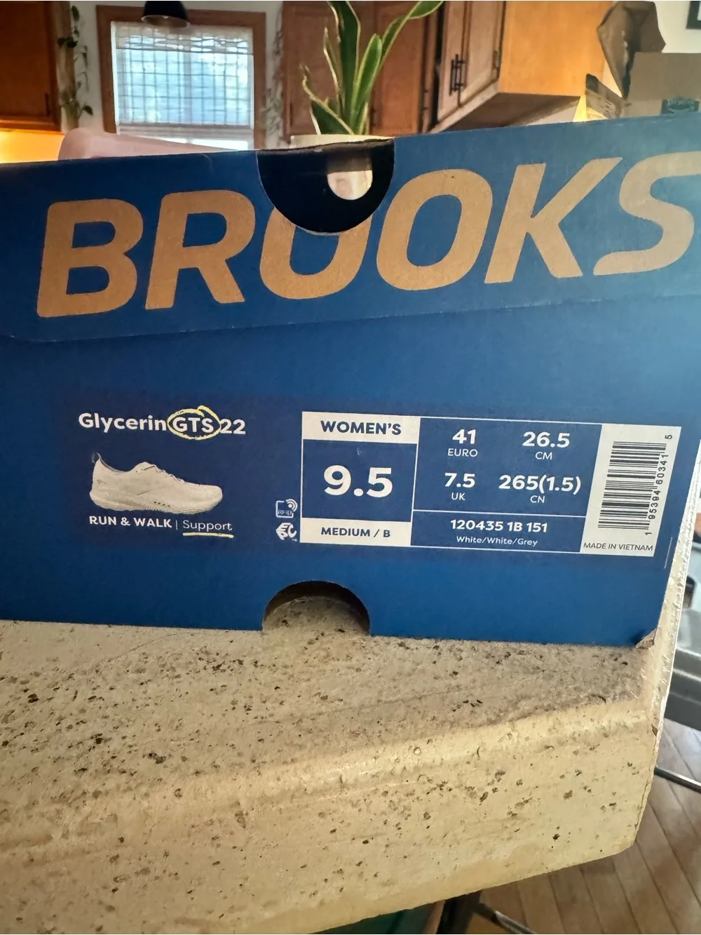 Brooks White Women’s Glycerin GTS Supportive Running Shoes